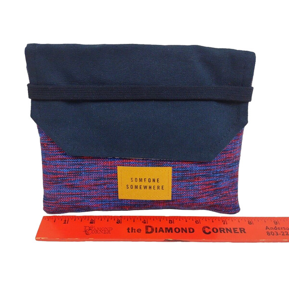 Delta Someone Somewhere Michoacan Fold-Over Tweed/Canvas Travel Kit Bag - Picture 5 of 8